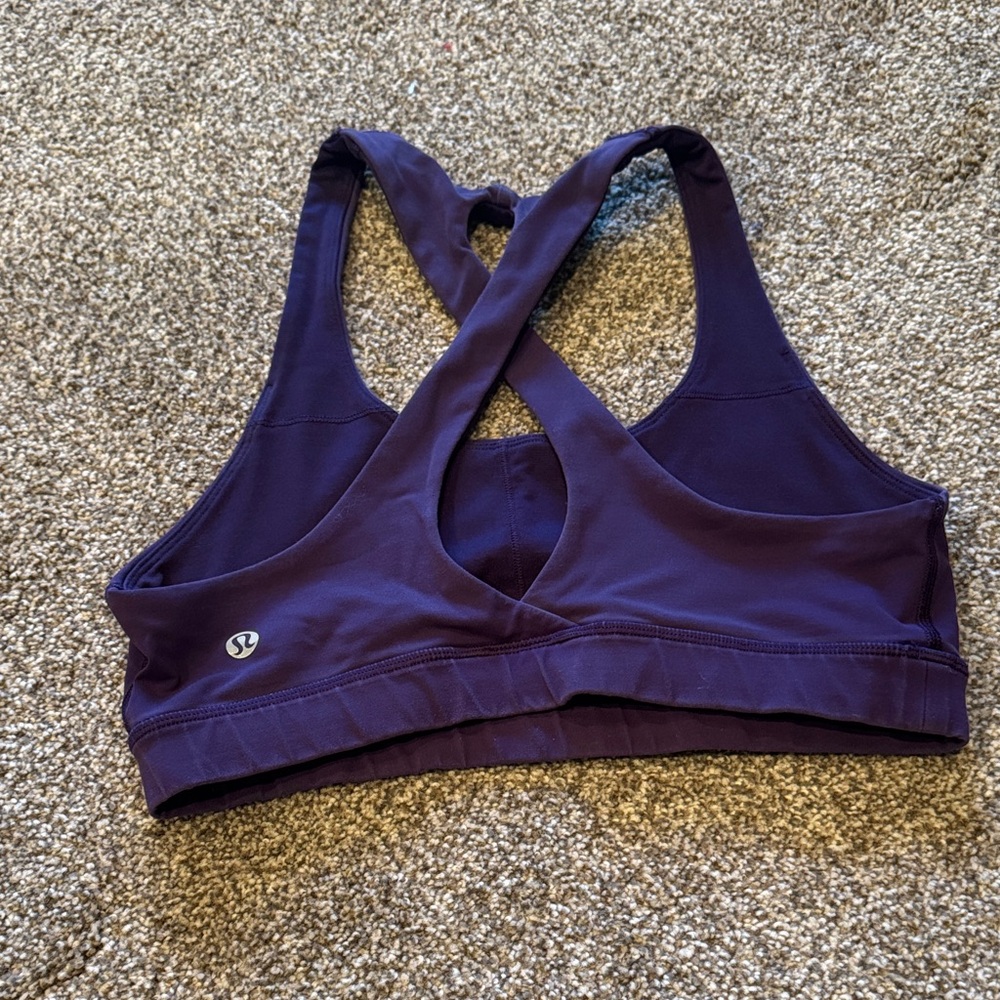 lululemon athletica Deep Purple Crisscross Sports Bra